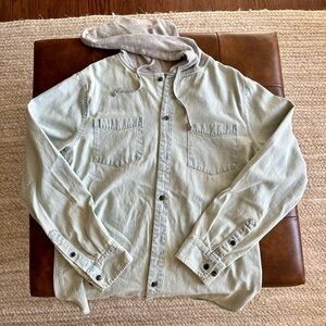 Men’s Pacsun Shacket with hood. Men’s M. Runs large